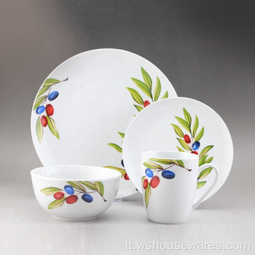 Dannici in porcellana Flower Decal Serie Four Seasons